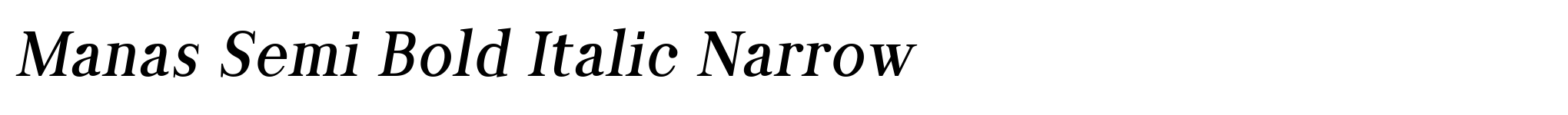 Manas Semi Bold Italic Narrow image